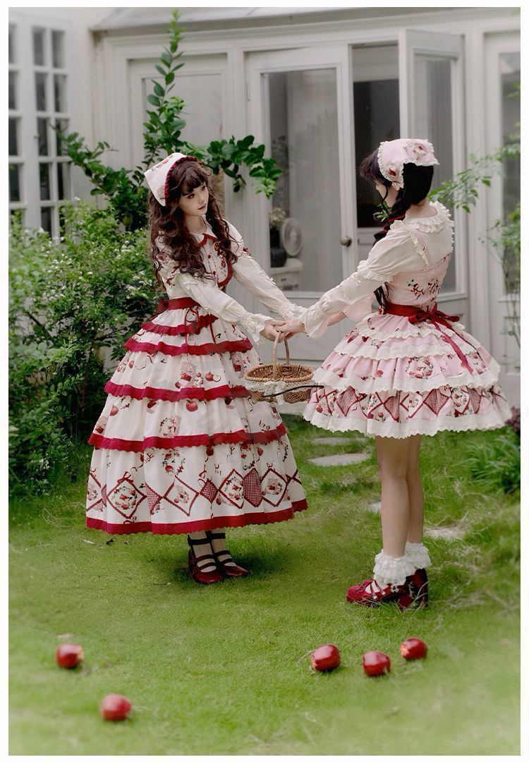 新年 用コスプレ衣装 重工刺繍プリンリンゴ園テーロリータスカート&トップスセッ大フ デザイ秋双子コーデ対上品で可愛高品撮影用ドレ推しパーティー衣仮イベントおしゃれで人プレゼントにも最適
