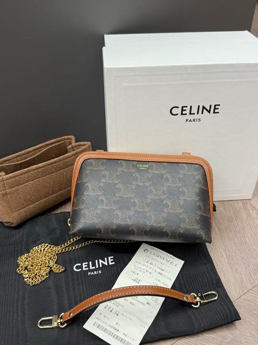 セリーヌ トリオンフ チェーン ポーチ クラッチ