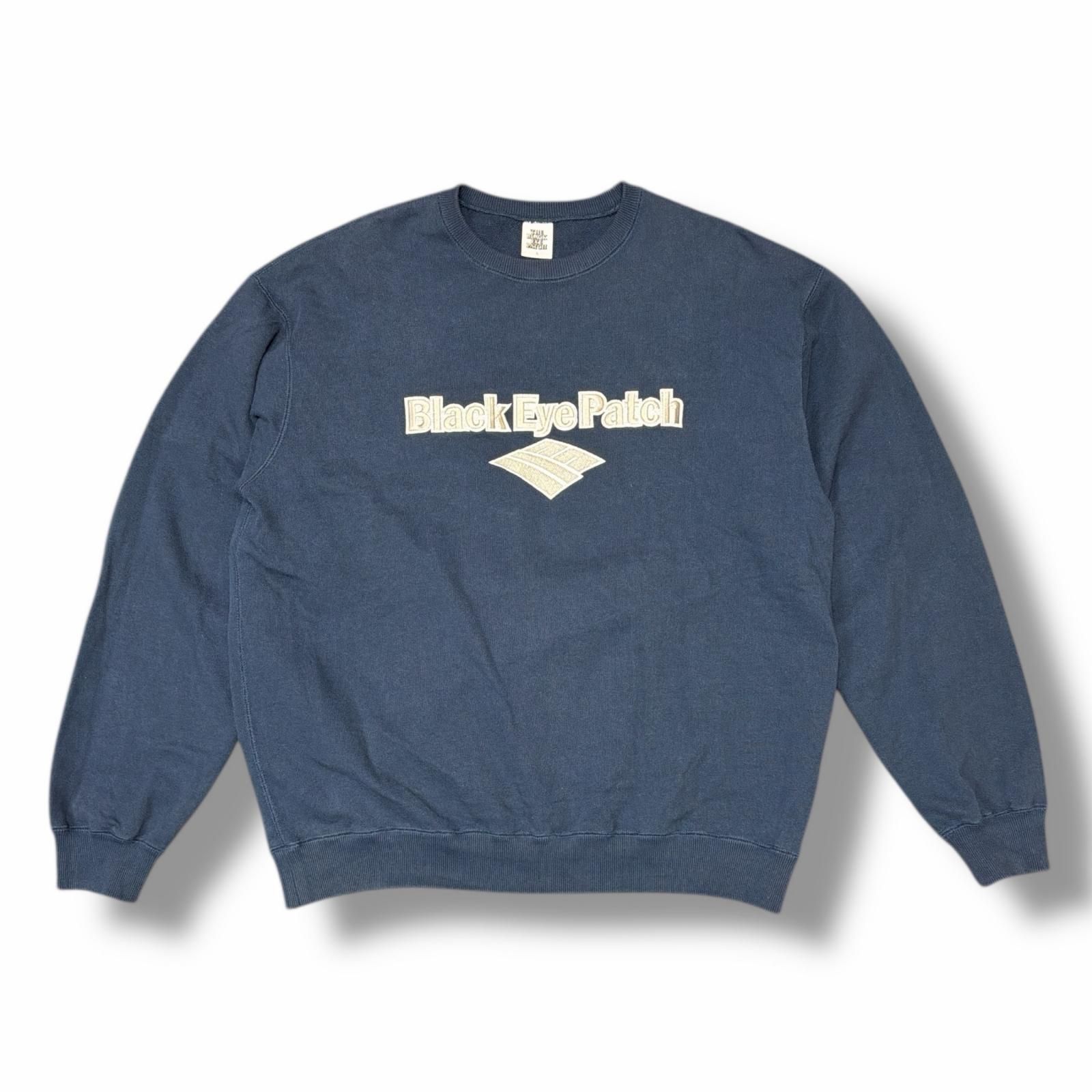 Blackeyepatch / スウェット/L/コットン/ブルー BlackEyePatch FINANCAL LOGO CREWSWEAT ファイナンカル ロゴ クルー