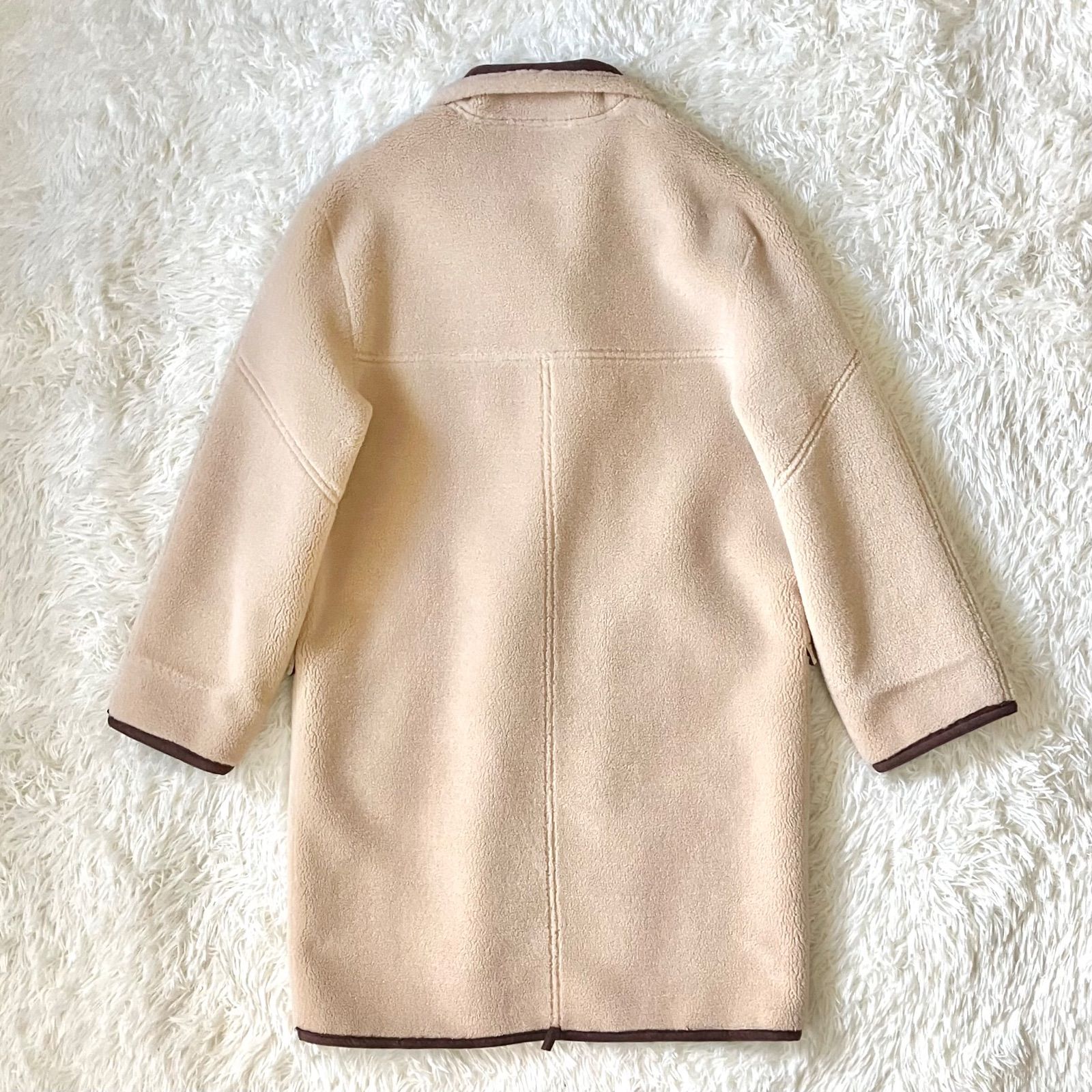 美品 RANDEBOO リバーシブルムートンコート ロングコート 2way 