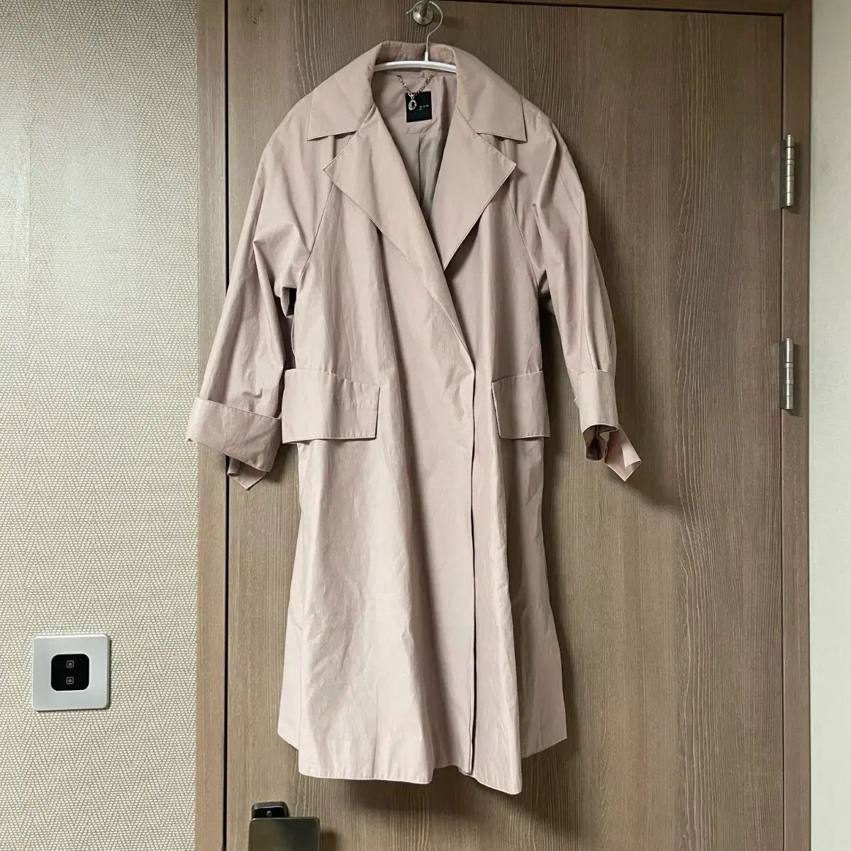 ミシャ ピンク ベージュ トレンチコート ロング ジャケット ベビーピンク