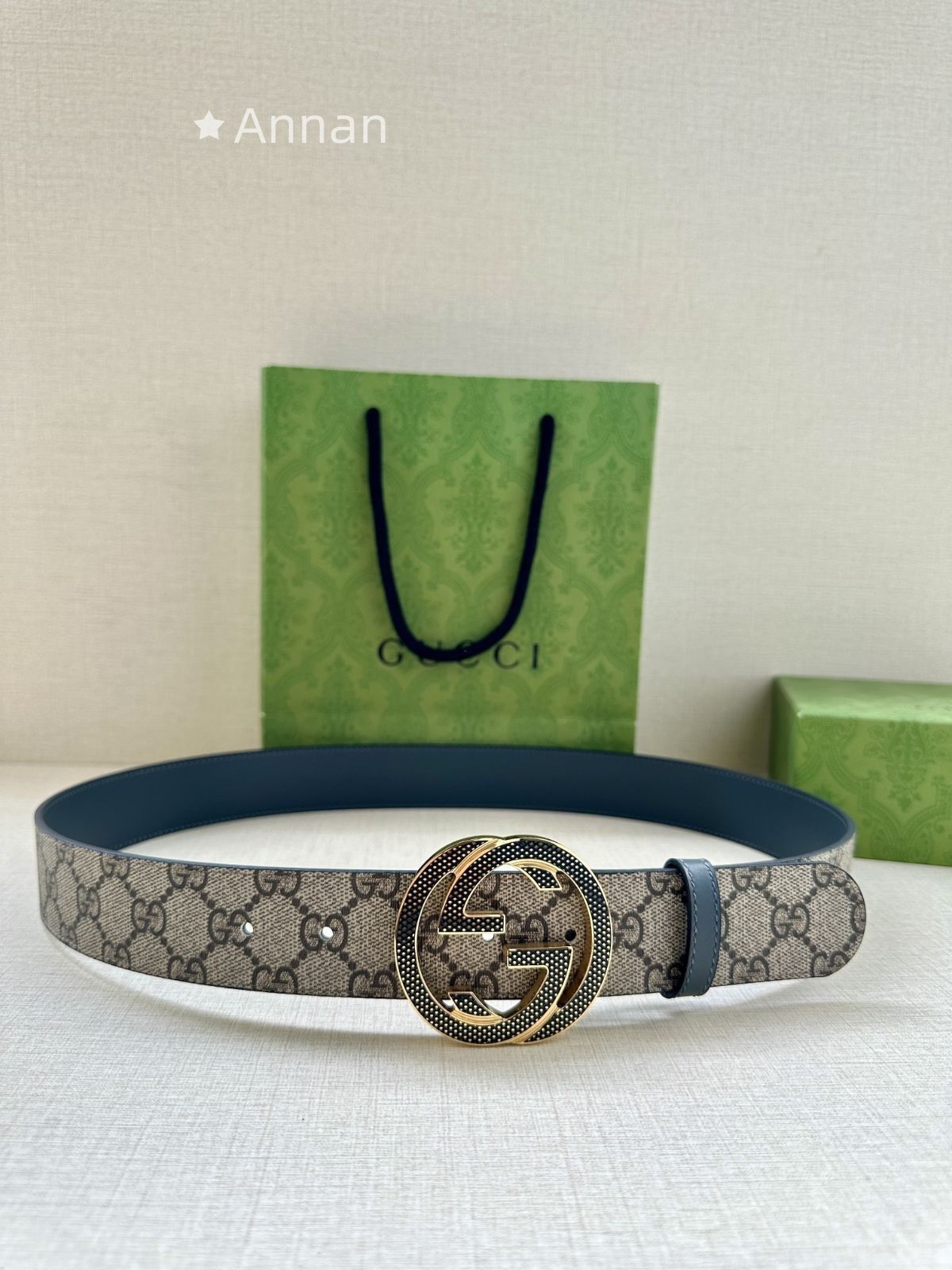 お げ GUCCI グッチ GG ベルト メンズ 本革