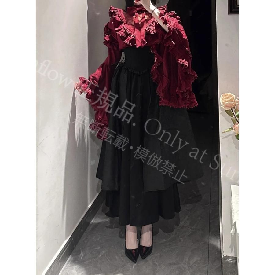 ロリータ コスチューム ハロウィン ブラウス スカート 上下セット