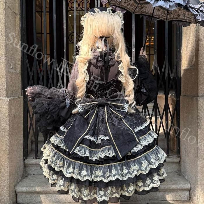 特価 再販」ロリータ ワンピース ゴスロリ Aライン ドレス ジャンパー