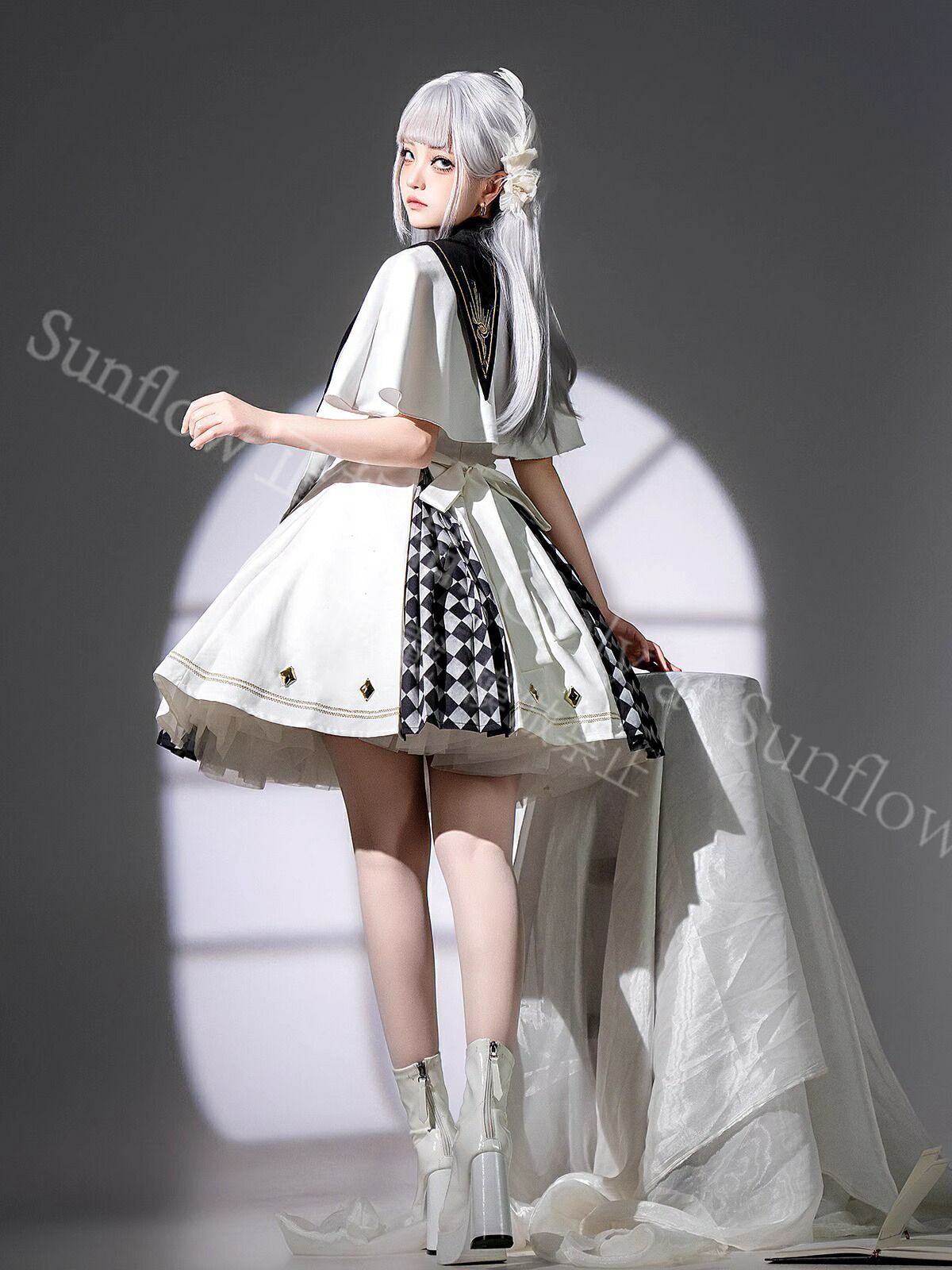 コスチューム・コスプレ ロリータ ワンピース 3点セット ノースリーブ 
