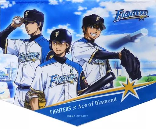 中古】タペストリー 御幸一也＆沢村栄純＆降谷暁 集合タペストリー