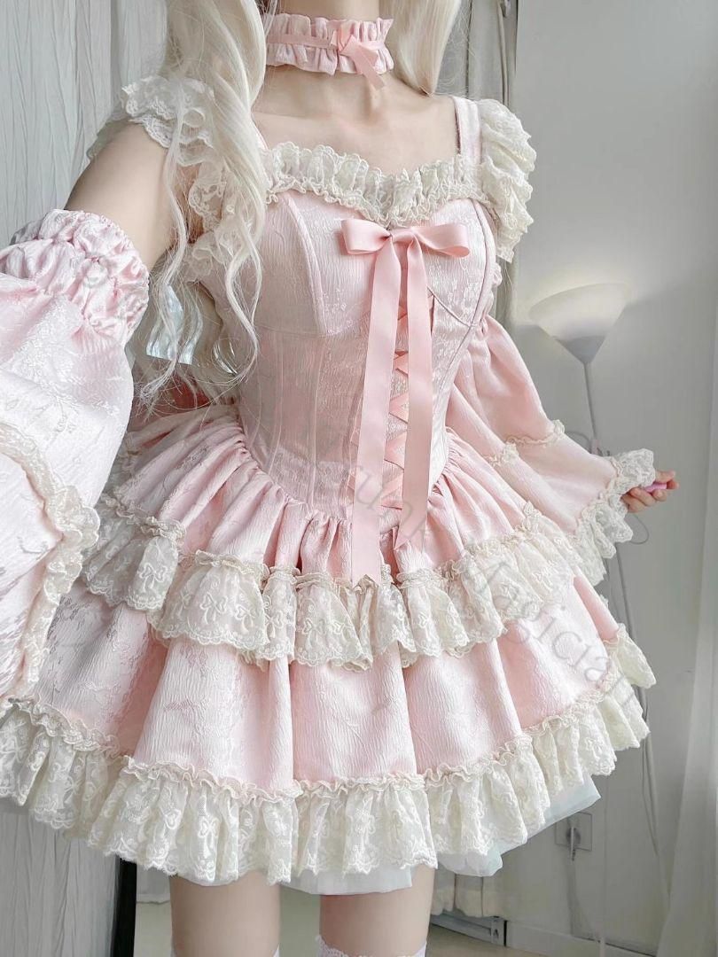 新年クリスマス用コスプレ衣装 豪華姫系 lolita 可愛 レトロ風 オリジナル 洋服 ロリータ ワンピース 美しい刺繍 CJS1205P099