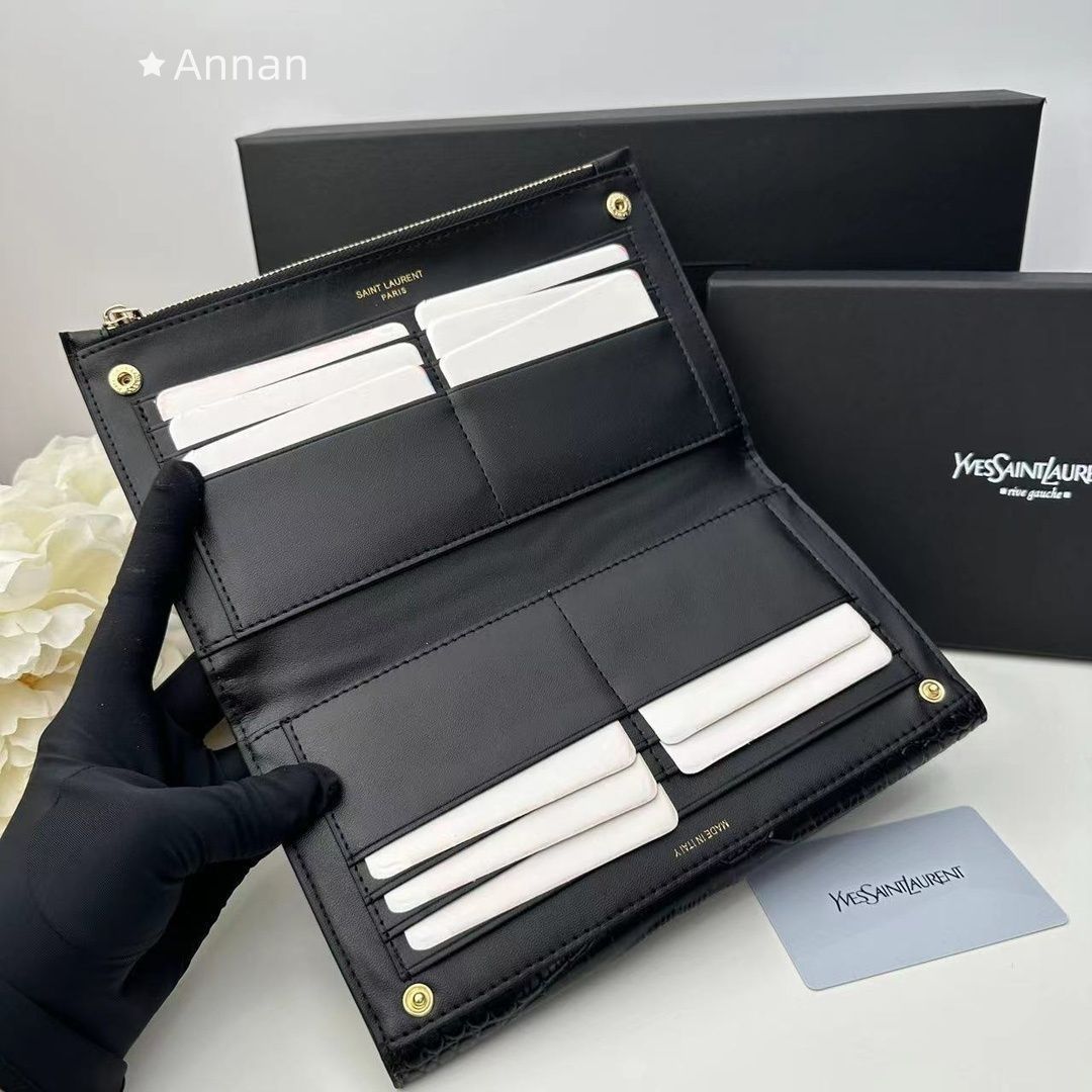 極美品 YSL Yves saint Laurentイヴ イヴサンローラン 長財布 小銭入れ