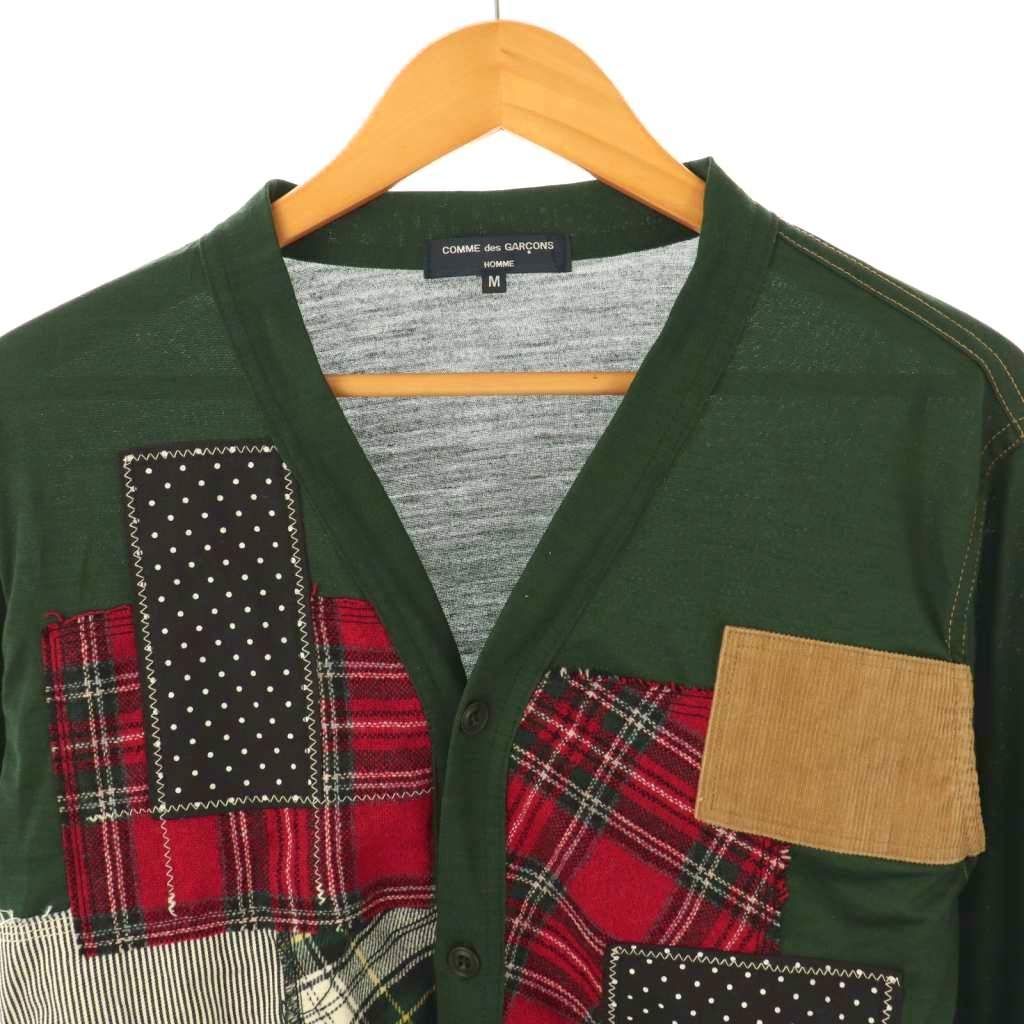 20aw コムデギャルソンオム カーディガン ニット 刺繍ロゴ入り ウール コムデギャルソンオム COMME des GARCONS HOMME カーディガン ウール混