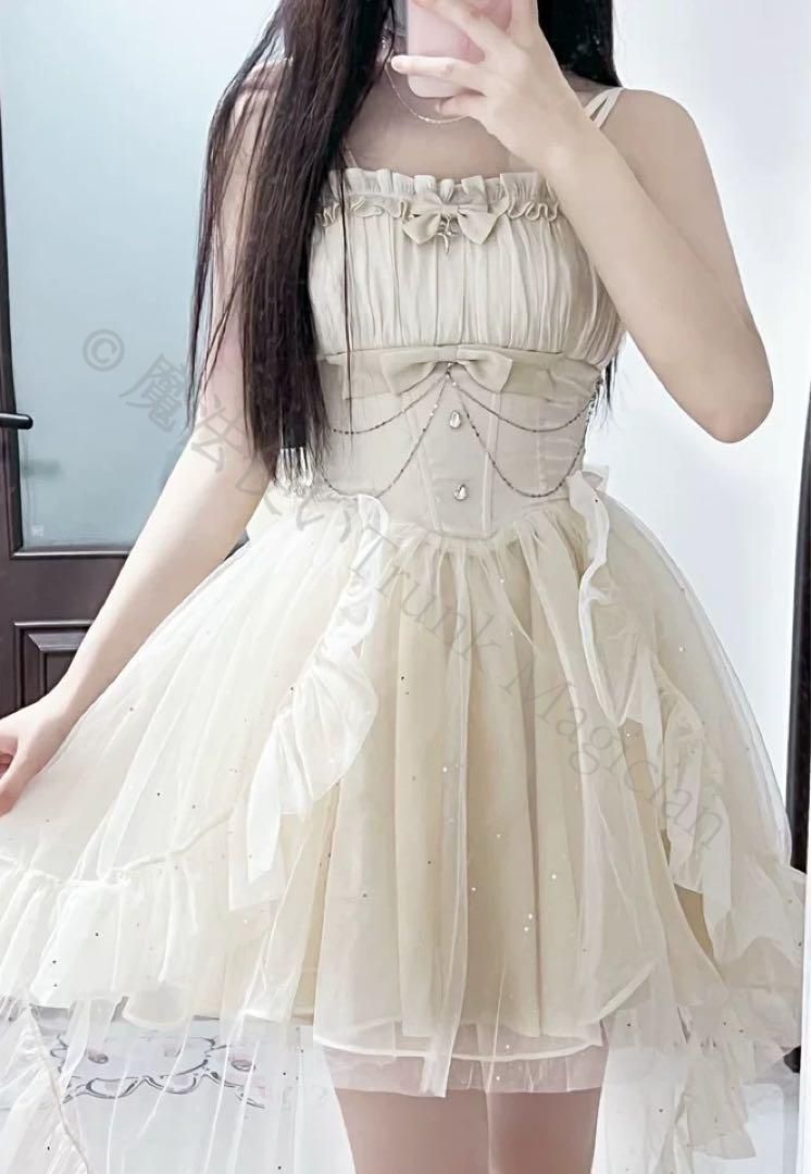 新年クリスマス用コスプレ衣装 ゴスロリドレス ポラリスライトドレス