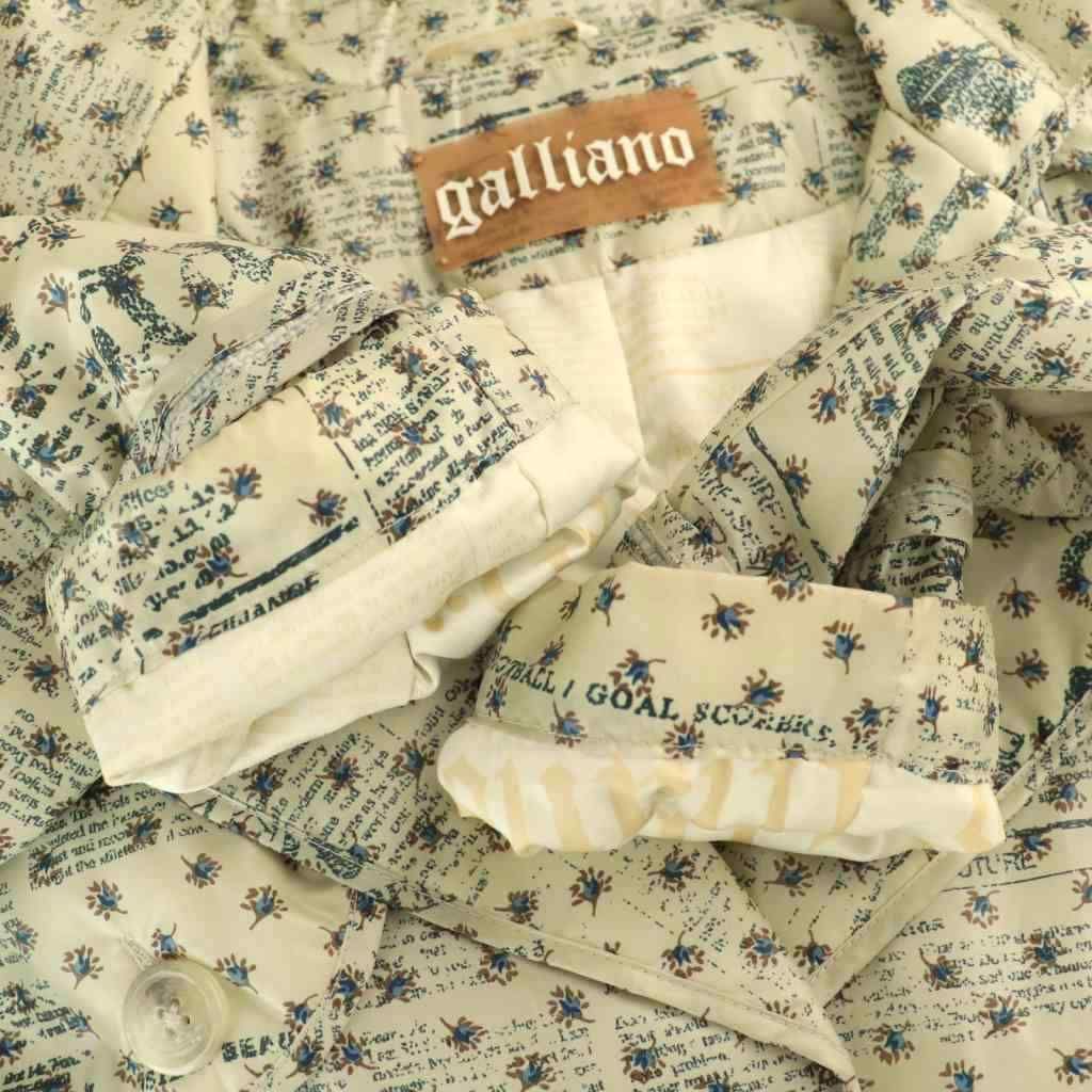 ジョンガリアーノ JOHN GALLIANO ニュースペーパー 中綿 コート