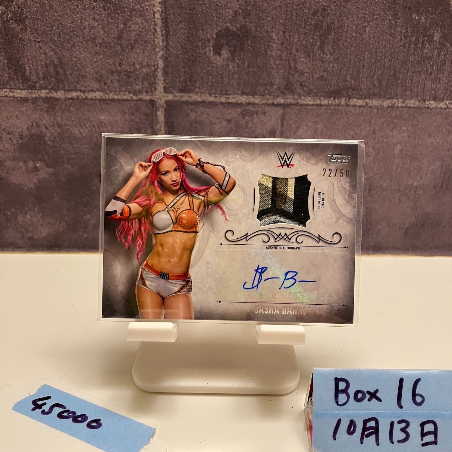 2016 Topps WWE Undisputed Sasha Banks 22 50 直筆サインカード Shirt Relic 女子プロレス カード