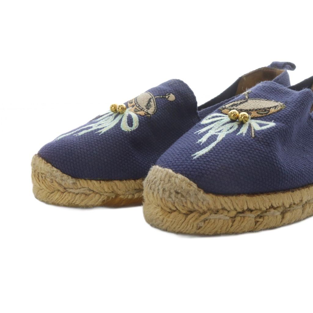 エルメス HERMES スリッポン フラット エスパドリーユ キャンバス 35