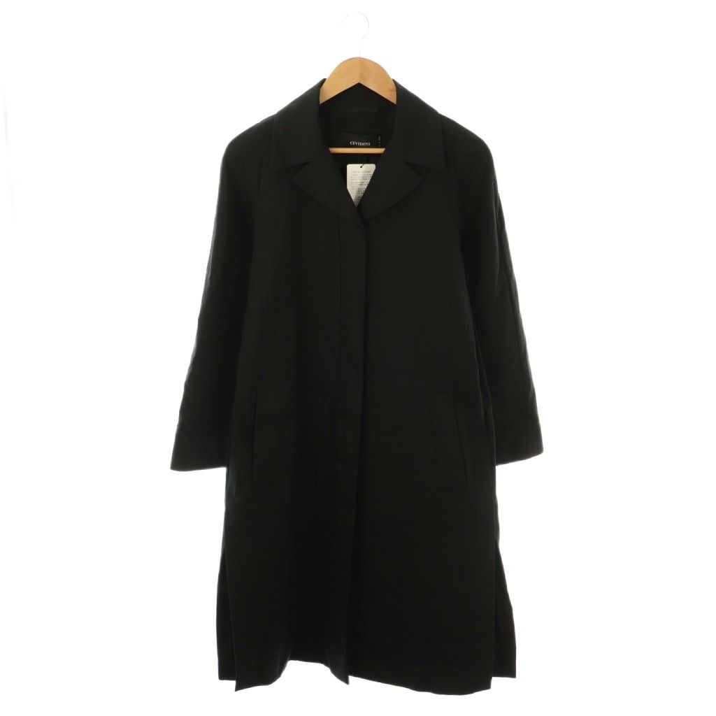 CIVIDINI コート　42 チヴィディーニ CIVIDINI チェスターコート 薄手 42 ブラック /CX □OS
