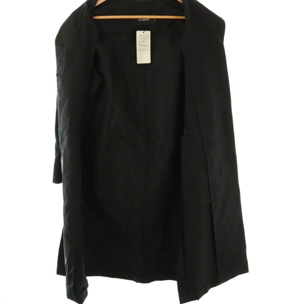 チヴィディーニ CIVIDINI チェスターコート 薄手 42 ブラック /CX □OS