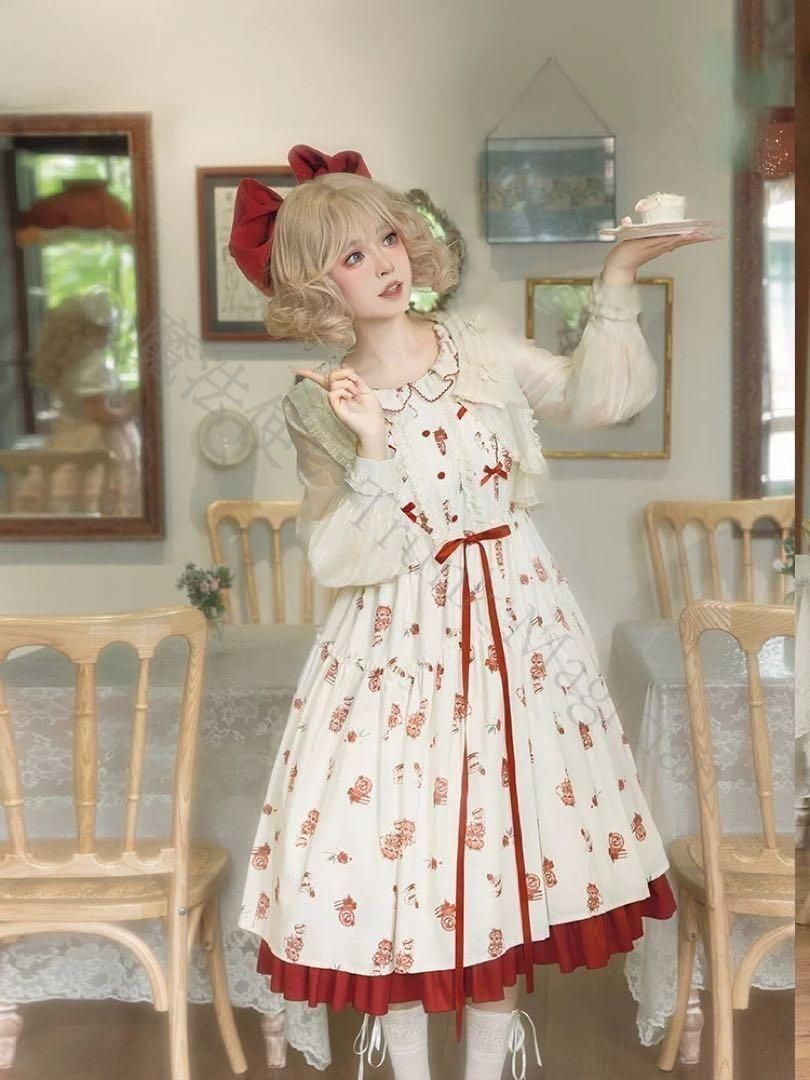 新年 用コスプレ衣装 クラシカルロリータワンピース ロング丈 お出かけ普段着に最適