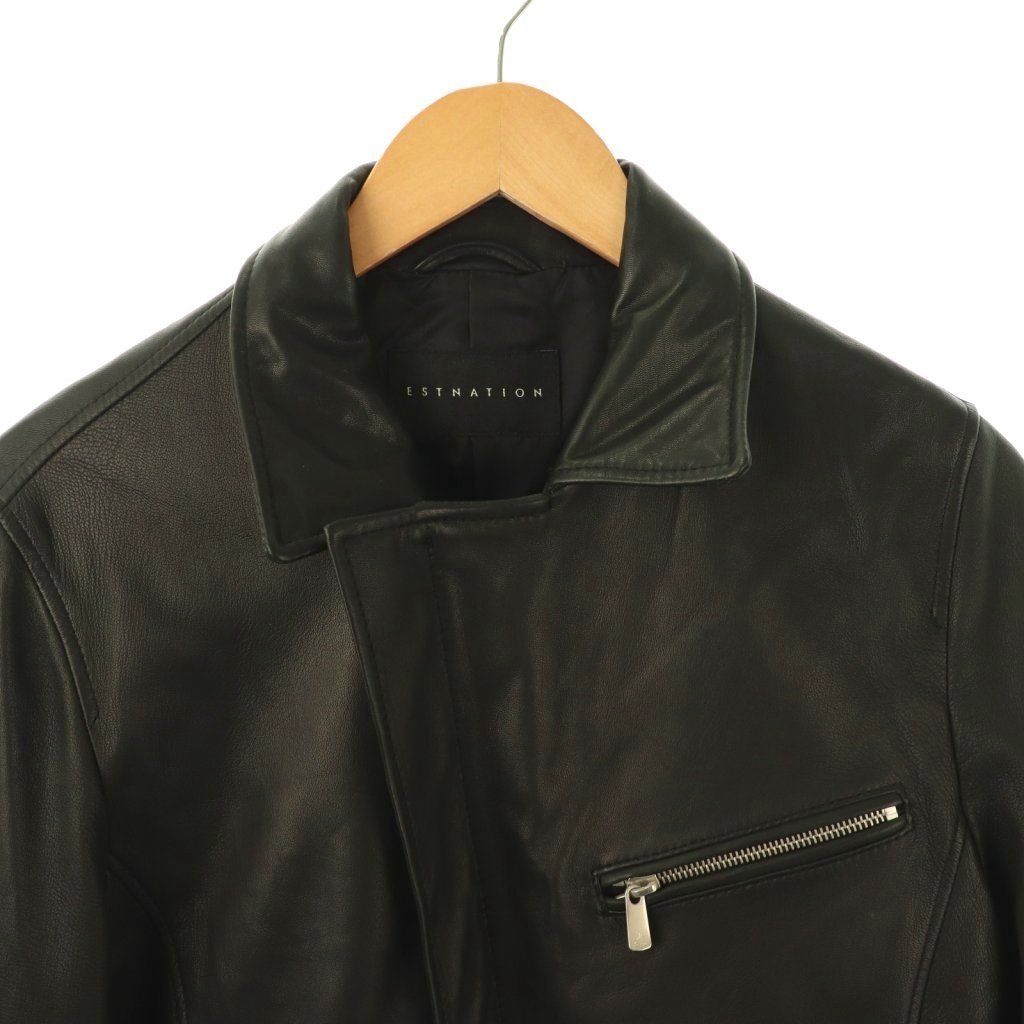 エストネーション ESTNATION ラムレザージャケット ライダース レザー