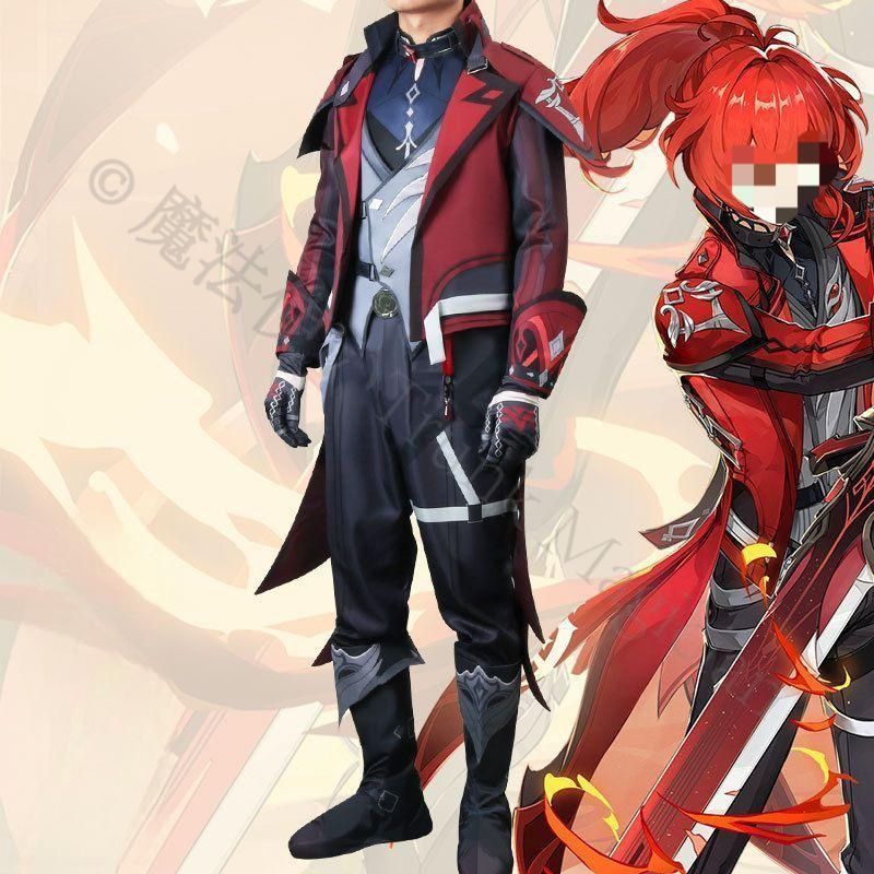 新年 用コスプレ衣装 ディルック ラグヴィンド レッドデッド オブ ナイト コスプレ衣装 豪華フルセット 高品質デザイン 撮影会 舞台演出 推し活 プレゼントにも最適