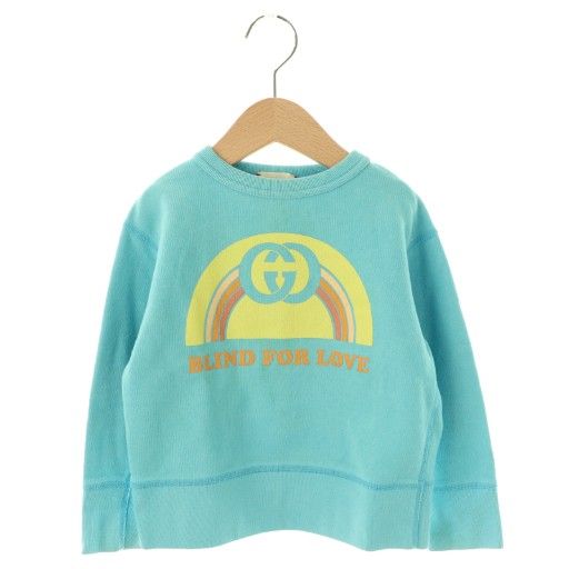 グッチ GUCCI キッズ GGロゴ プリント スウェット トレーナー 4 ライトブルー マルチ ES GY 20