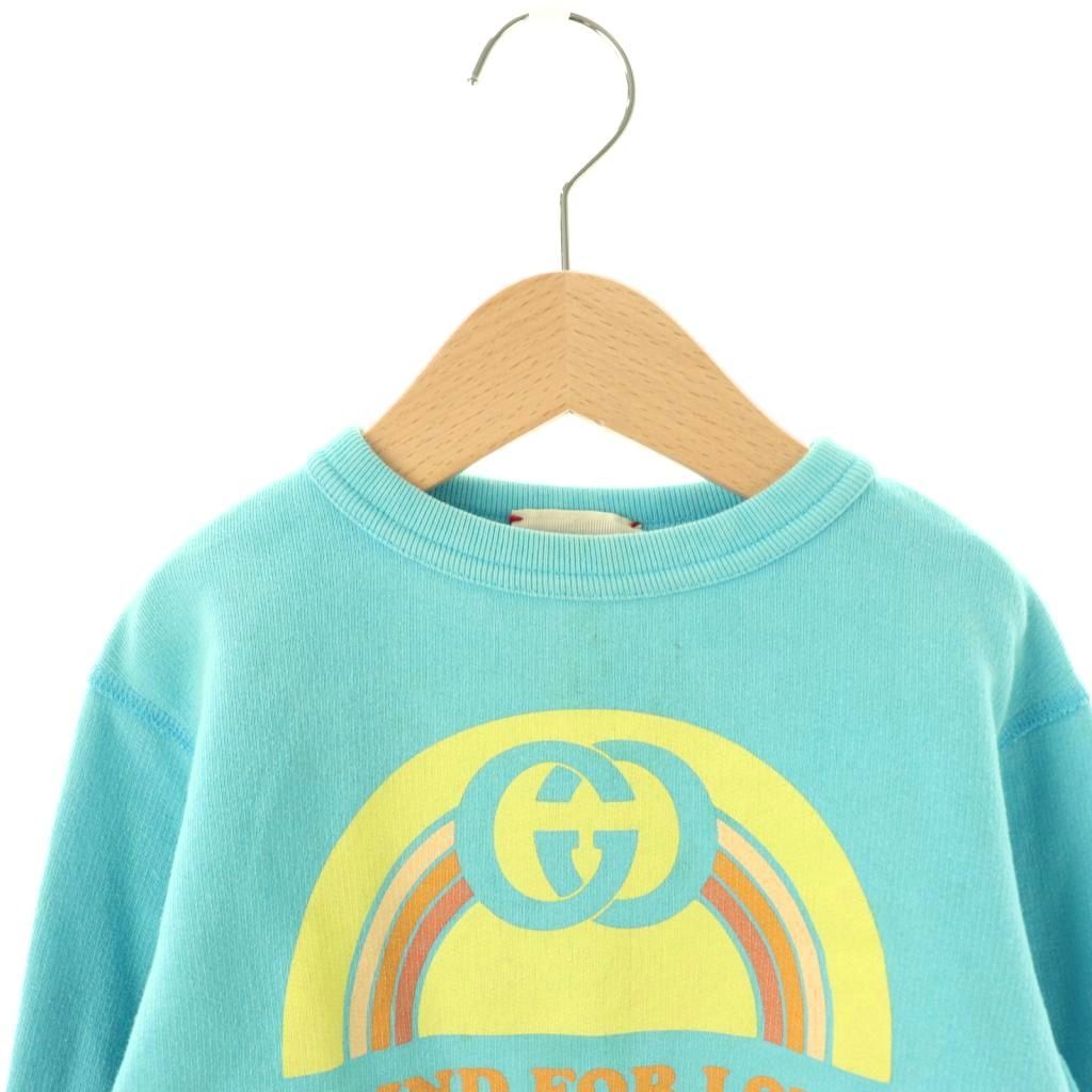  グッチ GUCCI キッズ GGロゴ プリント スウェット トレーナー 4 ライトブルー マルチ ES GY 20 トレーナー トップス