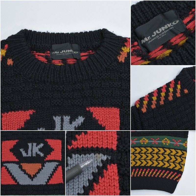 80〜90s Mr. JUNKO コシノジュンコ ミスタージュンコ ロゴ 幾何学模様