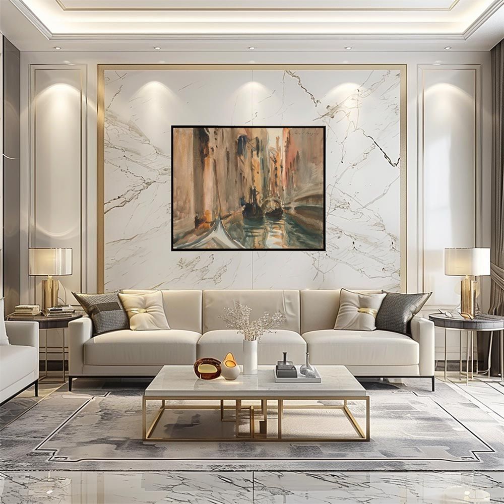 油絵　絵画 A2サイズ（約42x59cm）】【bn-poster-4130】フレーム付き 世界の古い