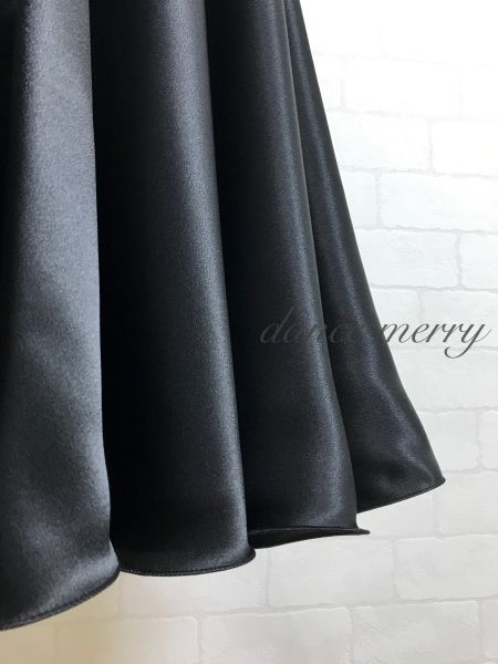 フレアー最大　サテン　パソドブレ　スカート　社交ダンス　黒　ベージュ　4768 MERRY】新品 フレアー最大 サテン パソドブレ スカート 社交ダンス 黒