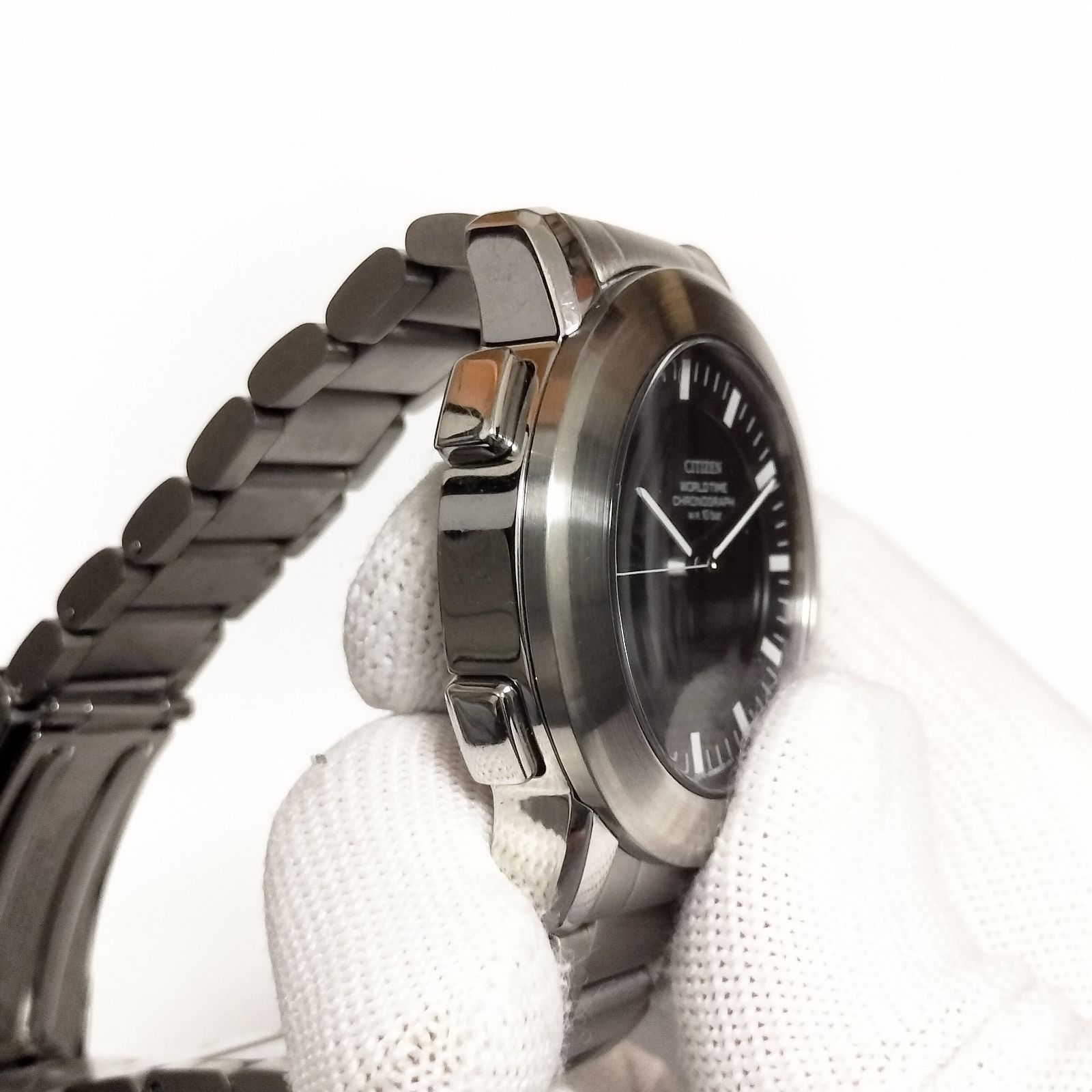 CITIZEN アナデジ ワールドタイム クロノグラフ 本体 CITIZEN ワールドタイム クロノグラフ アナデジ ブラック 38mm 楽天