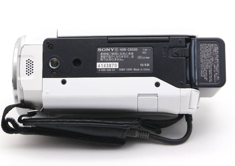  SONY HDR CX 680 ホワイト ビデオカメラ 2019年製 ビデオカメラ本体 ビデオカメラ