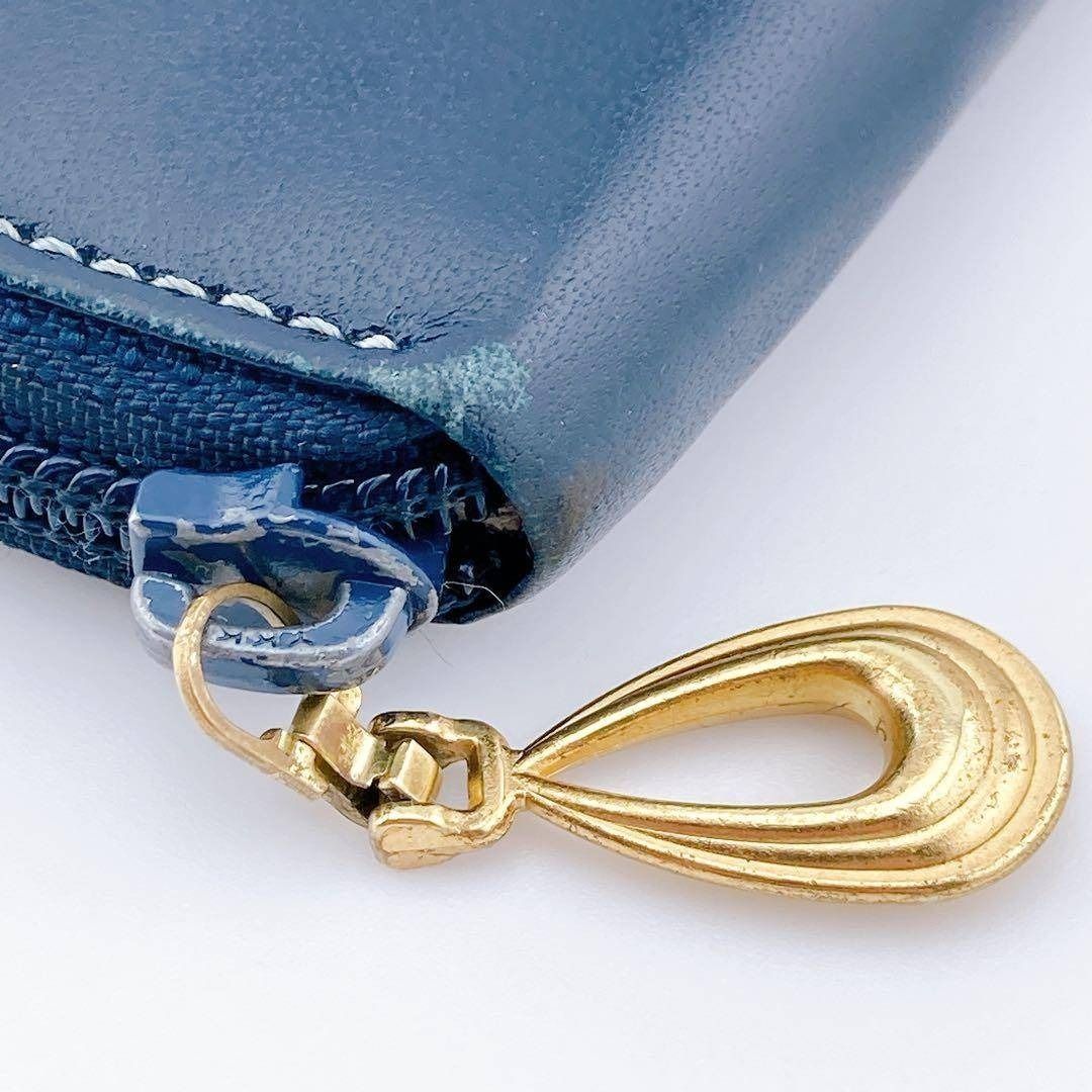 Kitamura キタムラ コインケース ネイビー ピンク レザー 小銭入れ