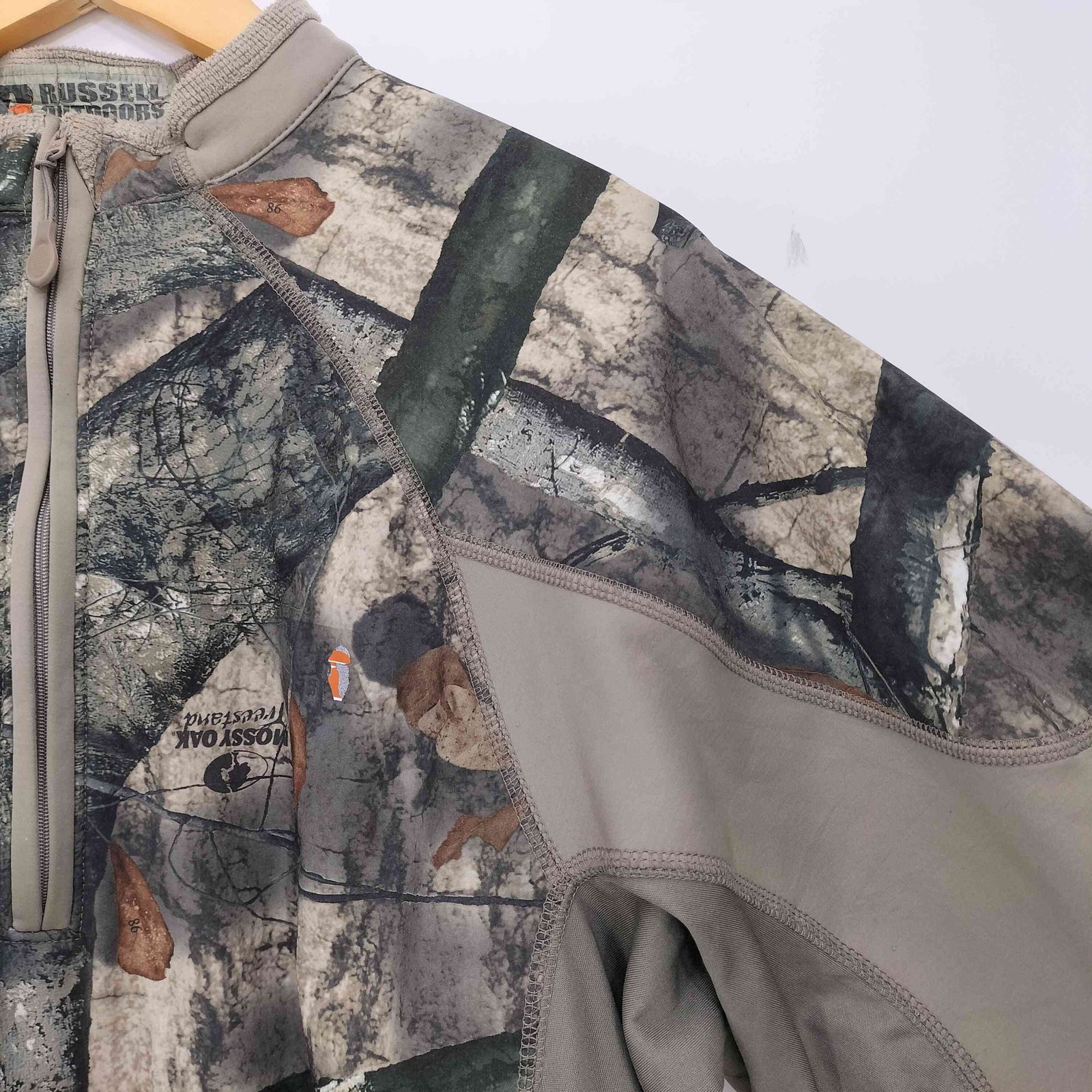 ラッセル Russell outdoors ソフトシェル切替 リアルツリーカモ ハーフ