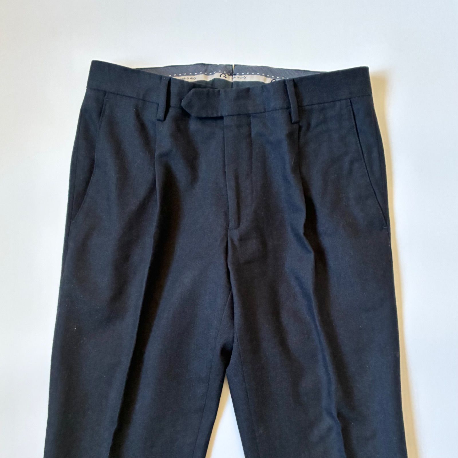 GERMANO / BEAMS F別注 ウール サキソニー ワンプリーツ スラックス