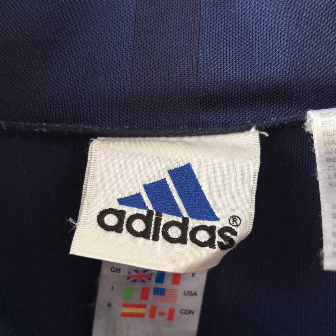 90s adidas トラックジャケット 刺繍 ストライプ 万国旗 スリーライン
