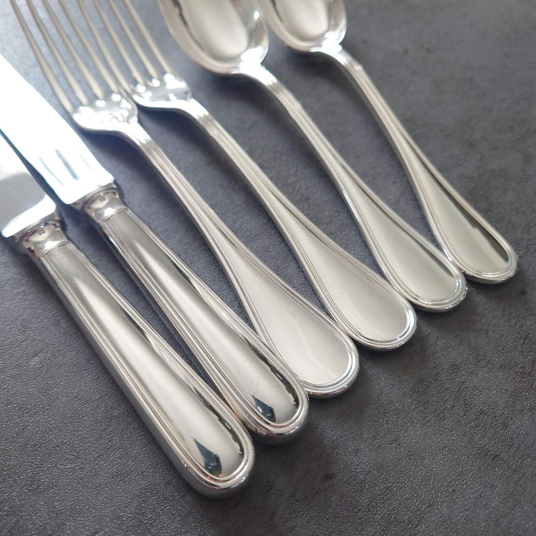 美品 クリストフル アルビ デザート ナイフ フォーク スプーン 6点
