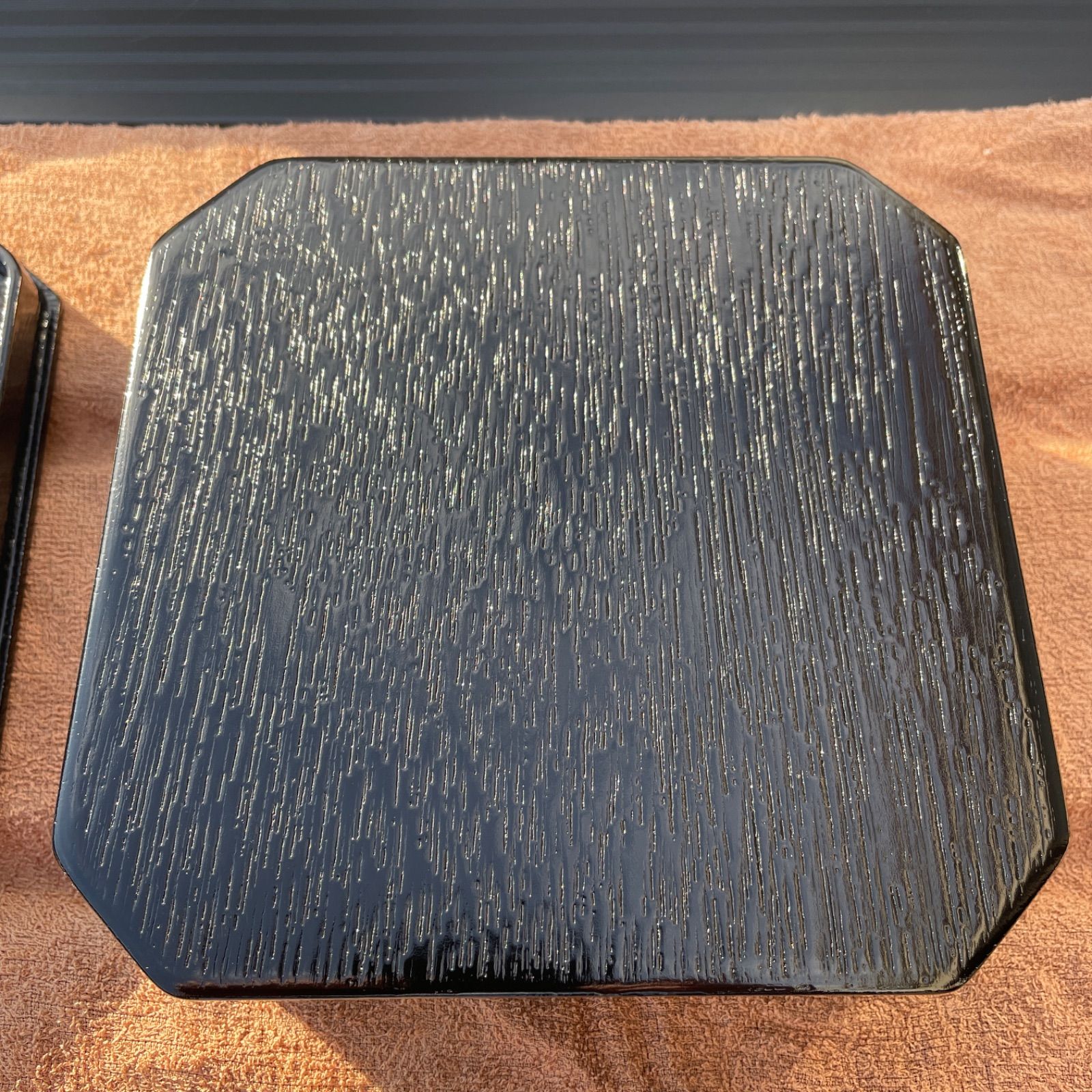 菓子器 縁高重 5段 七宝透し 紙箱入 掻合せ塗 木製 茶道具 懐石道具