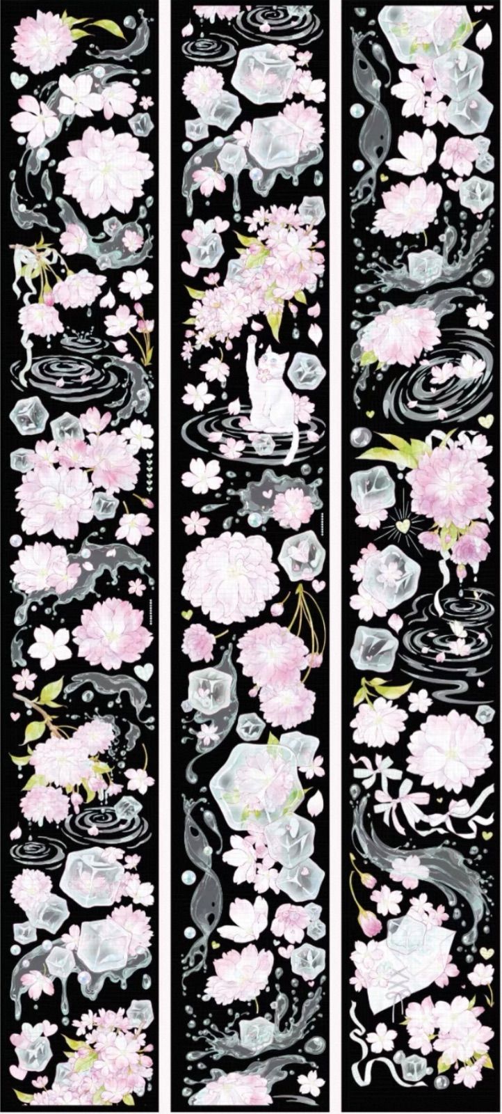 ♡SALE♡ 贝壳光 櫻花薄荷冰 6cm×10m 100cm/loop 海外マスキングテープ