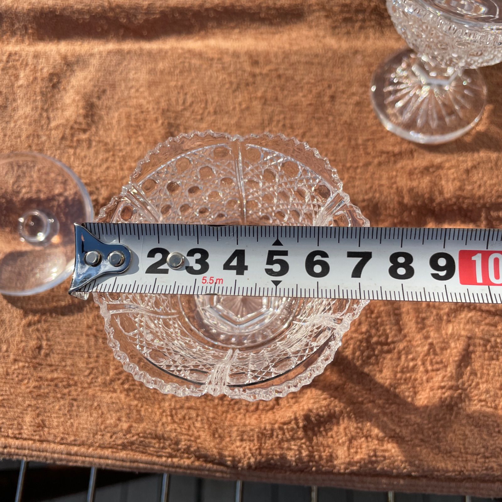  アデリア クリスタル ガラス 蓋付き 高上杯 ADERIA CRYSTAL デザート椀 サンデーカップ 食器