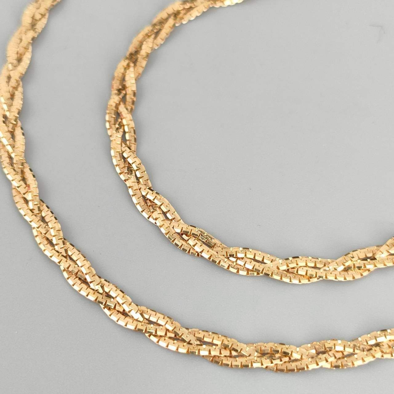 ゴールド 編み込みデザイン ネックレス 楽天市場】【中古】K18 ネックレス 編み込みデザイン 約51cm 18金