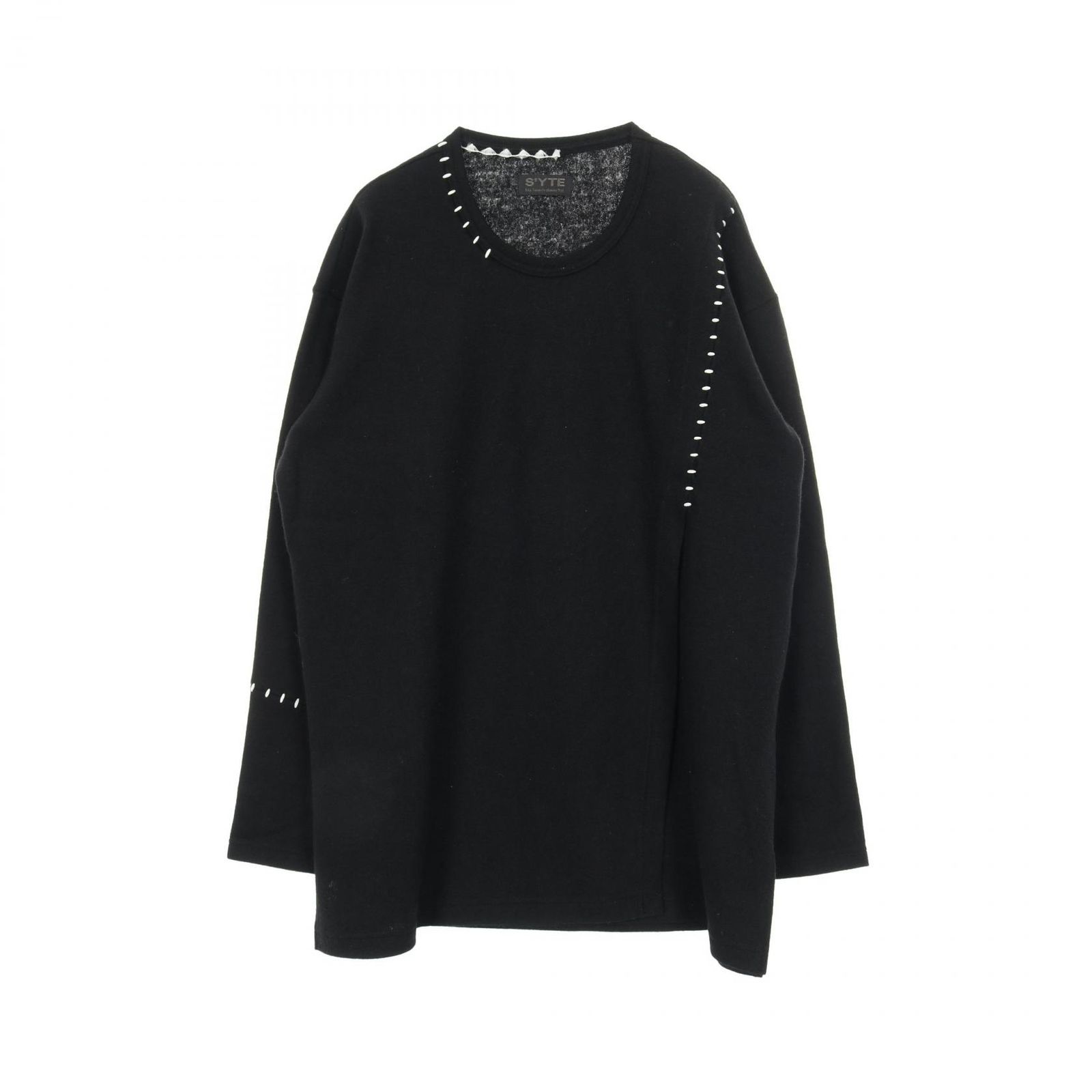 サイト s yte ニット AIRY JERSEY BLIND STITCH LAYERED LONG SLEEVE T SHIRT ブラック ウール ユニセックス A
