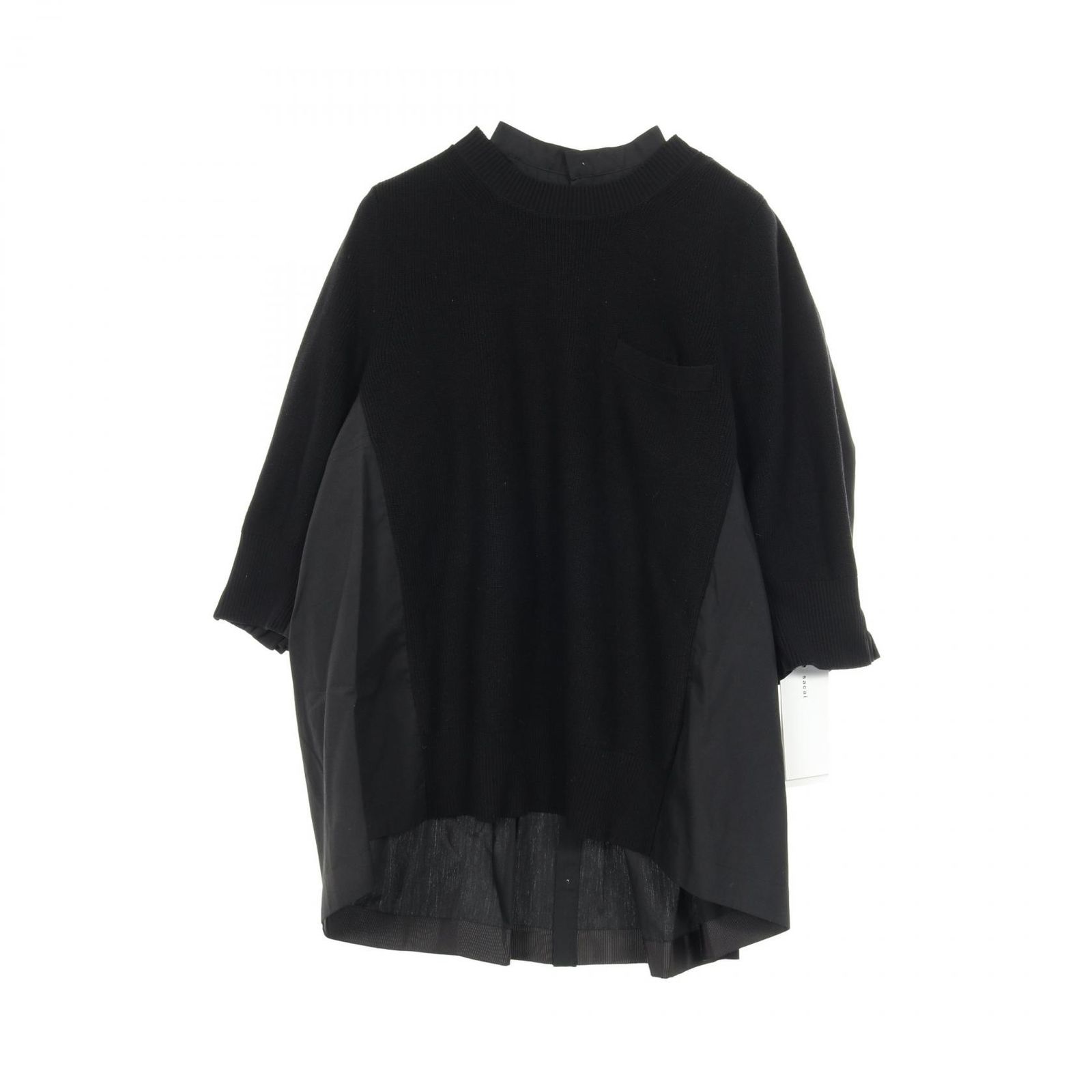 サカイ Sacai ニット Poplin Pullover ブラック コットン レディース