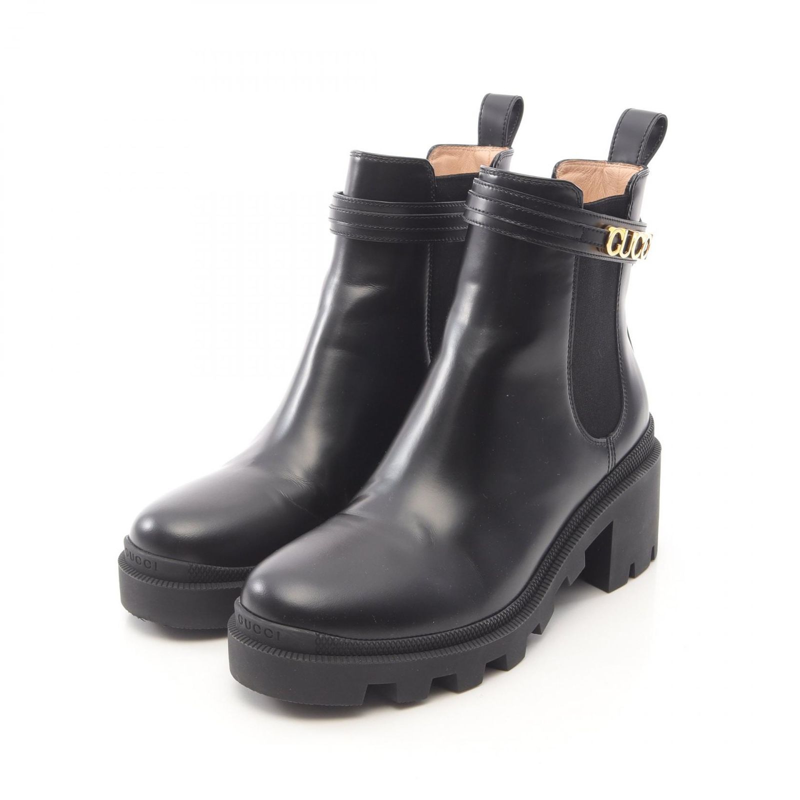 グッチ GUCCI ブーツ ミッドヒールブーツ レザー レディース A