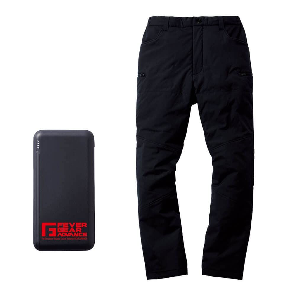 自重堂 防寒着 FEVER GEAR ヒーター内蔵電熱パンツ M 44ブラック