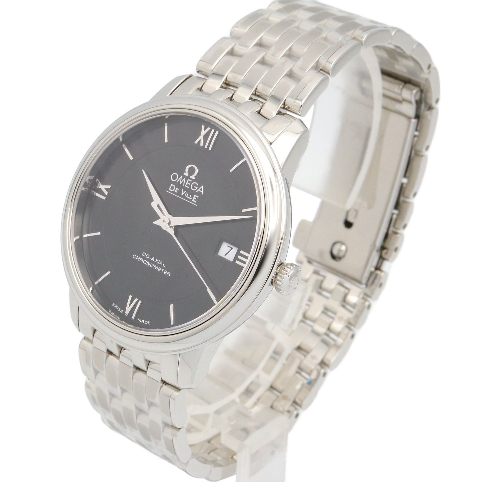 オメガ OMEGA 腕時計 デ ビル プレステージ コーアクシャル 424 10 37 20 01 001 ブラック ステンレススチール メンズ