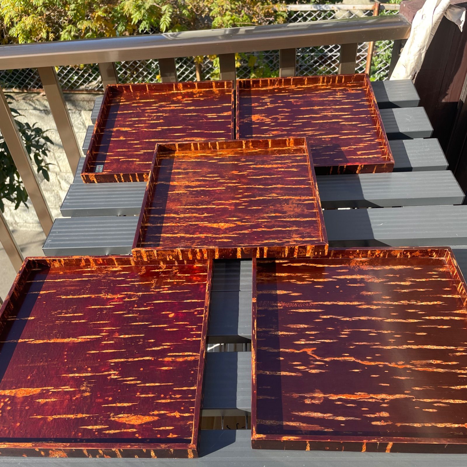 秋田角館桜皮 樺細工 お盆 伝統工芸品 新品未使用 5個セット - メルカリ