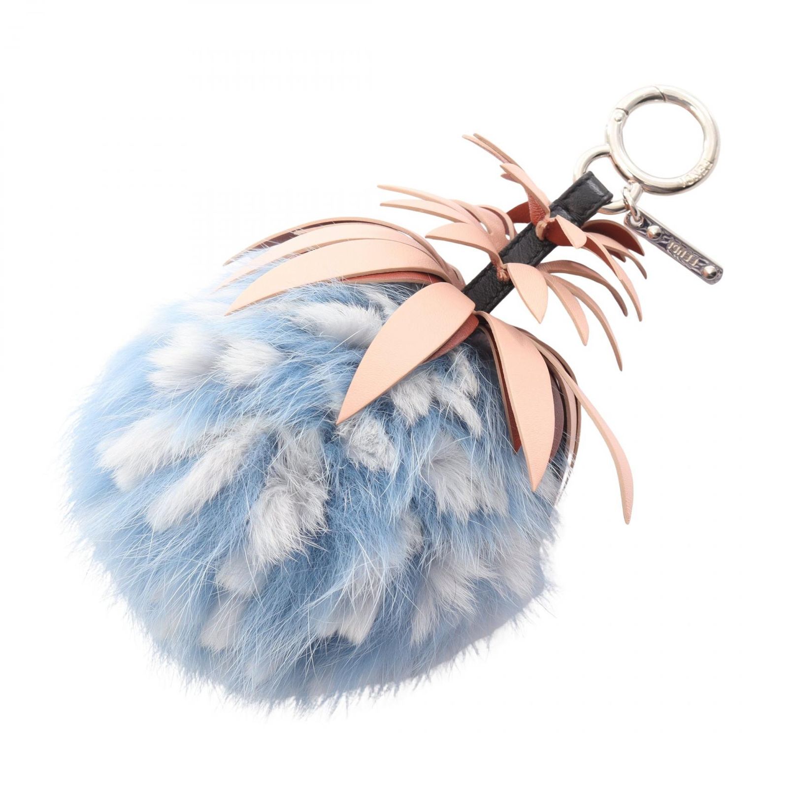 フェンディ FENDI チャーム パイナップル ブルー系 レザー