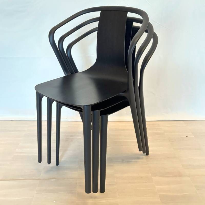 3脚セット vitra Belleville Armchair Wood ベルヴィルチェア アームチェア ウッド ブラックアッシュ ヴィトラ