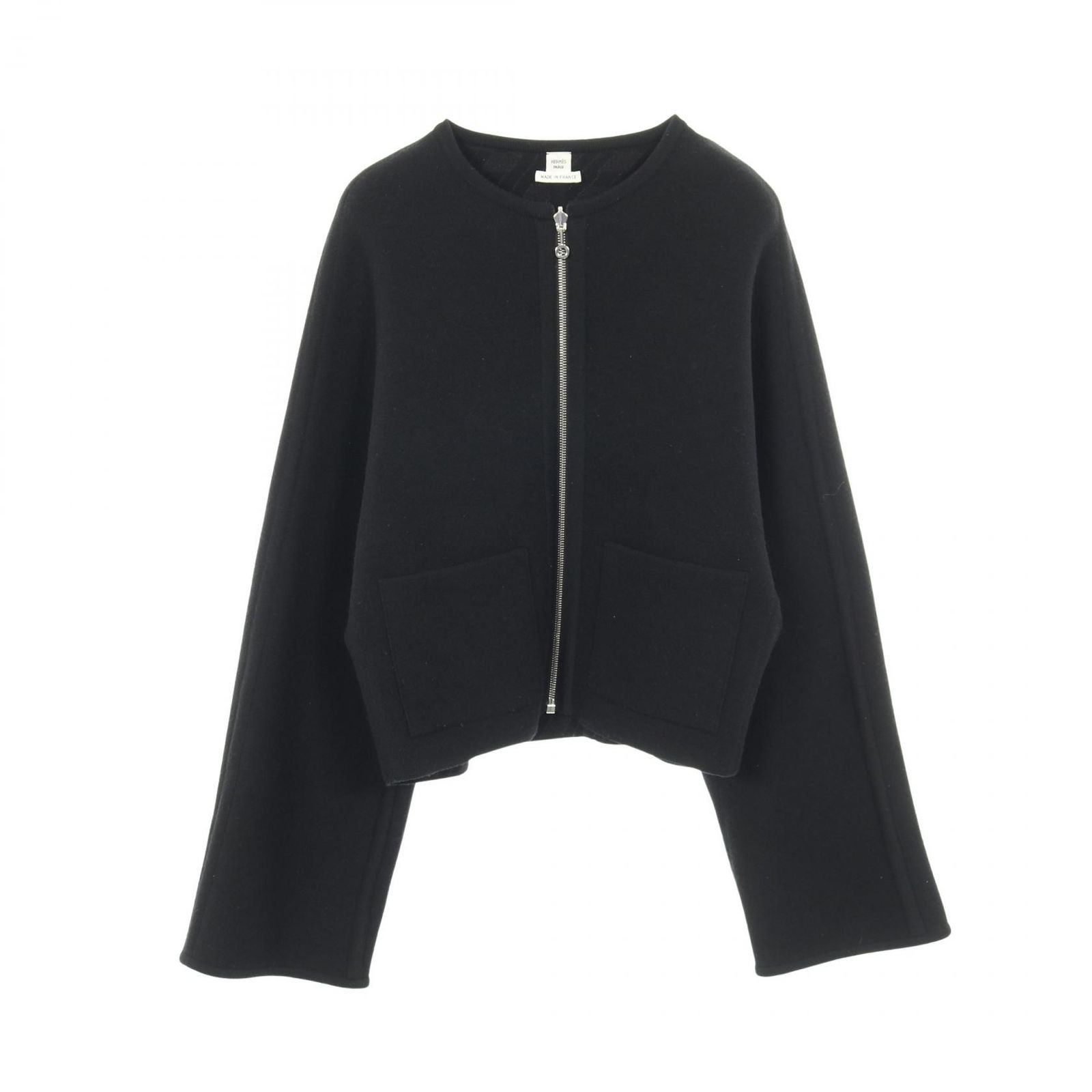 エルメス HERMES ノー ジャケット ウール カシミヤ レディース A