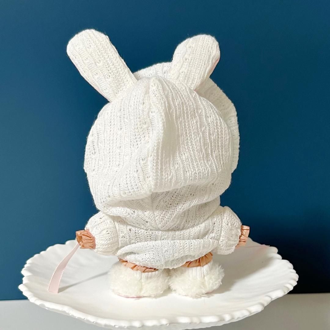 10cm 12cm ぬい服 うさ耳フード 着ぐるみ いつぬいブルー ピンク 2色