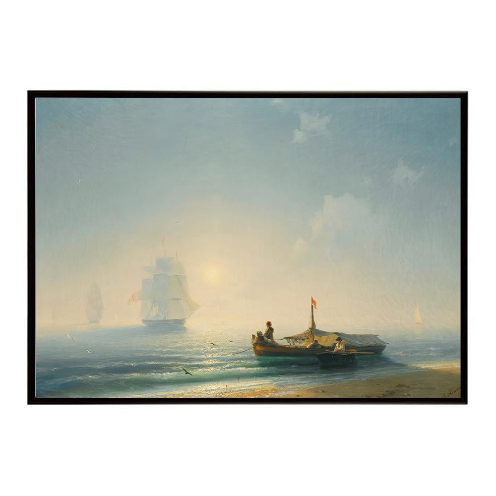 A 約42 x 59 cm bn-poster-5763 フレーム付き ポスター 名画 絵画 横 インテリア おしゃれ 海景 デジタルリマスター