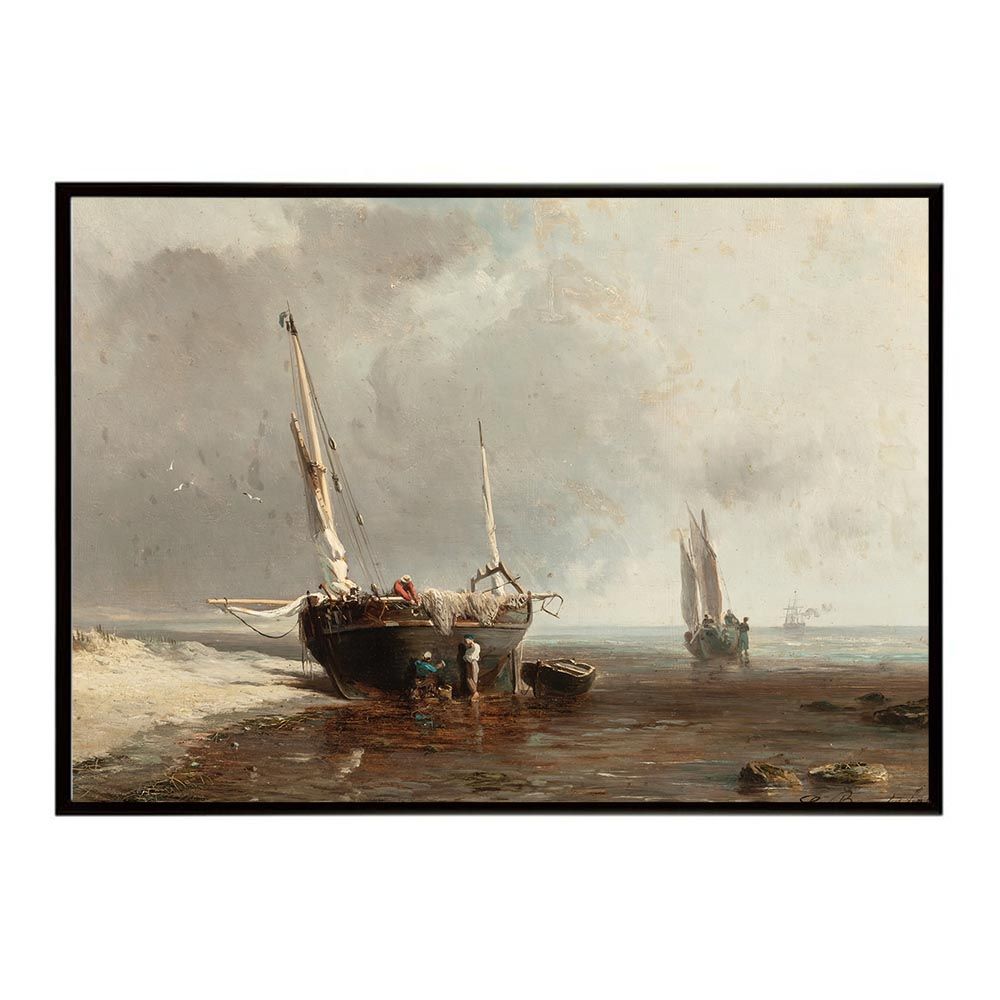 A 約84 x 119 cm bn-poster-5771 フレーム付き ポスター 名画 絵画 横 インテリア おしゃれ 海岸風景 デジタルリマスター